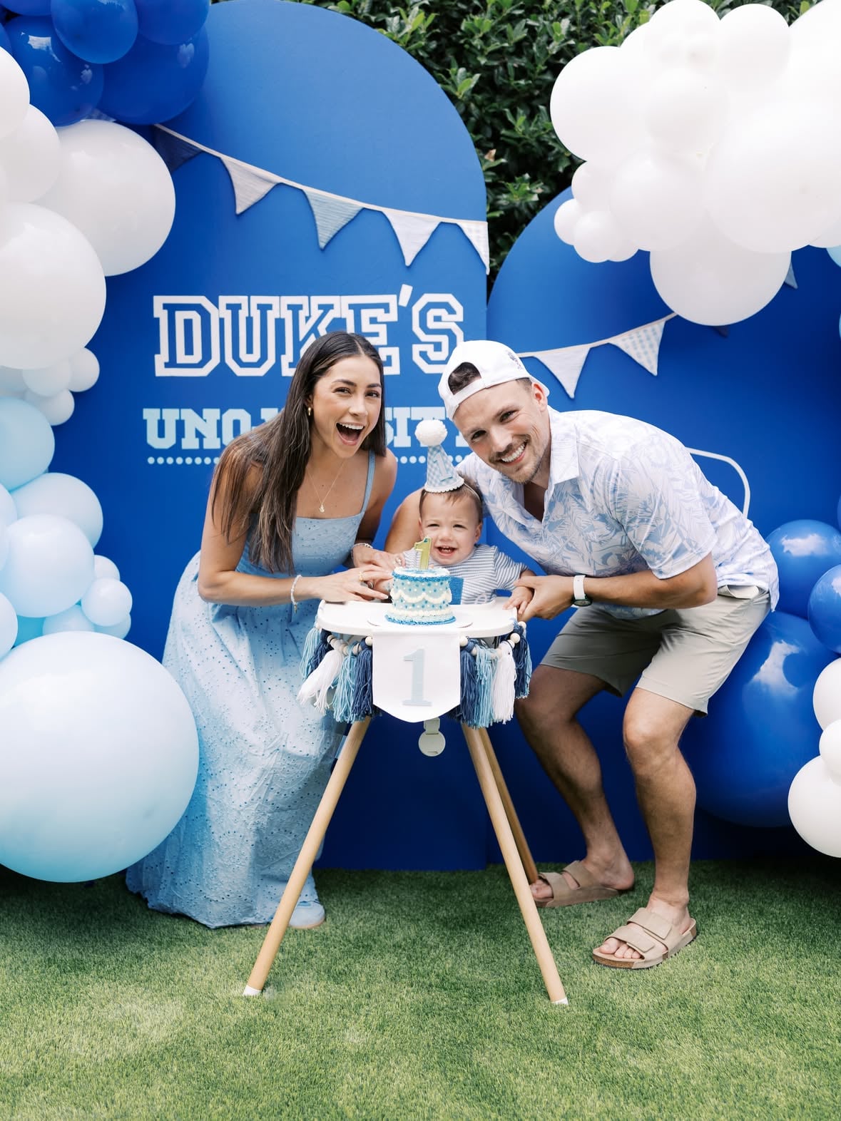 Duke’s Uno-versity birthday!!! 💙🎂🥳 🏀 Was SO much fun and the theme was just soo perfect for him!! I’m so happy with how everything turned out & that we got our backyard done just in time!!!

I’ve been a mom to this sweet boy for a whole year and I just couldn’t be more grateful and thankful to the Lord for gifting me this blessing of a son 🥺 he’s the best and just the happiest boy

Comment PARTY for all the links to our outfits & decor!! 🎉🔗

Balloons and backdrop @sorenhaus 🎈
Cake and cupcakes @susiecakesbakery 🎂
Photography @ryanwhitephotography 📸

#1stbirthday #1stbirthdayideas #boybirthdayparty #boybirthdaytheme #babybirthdayparty