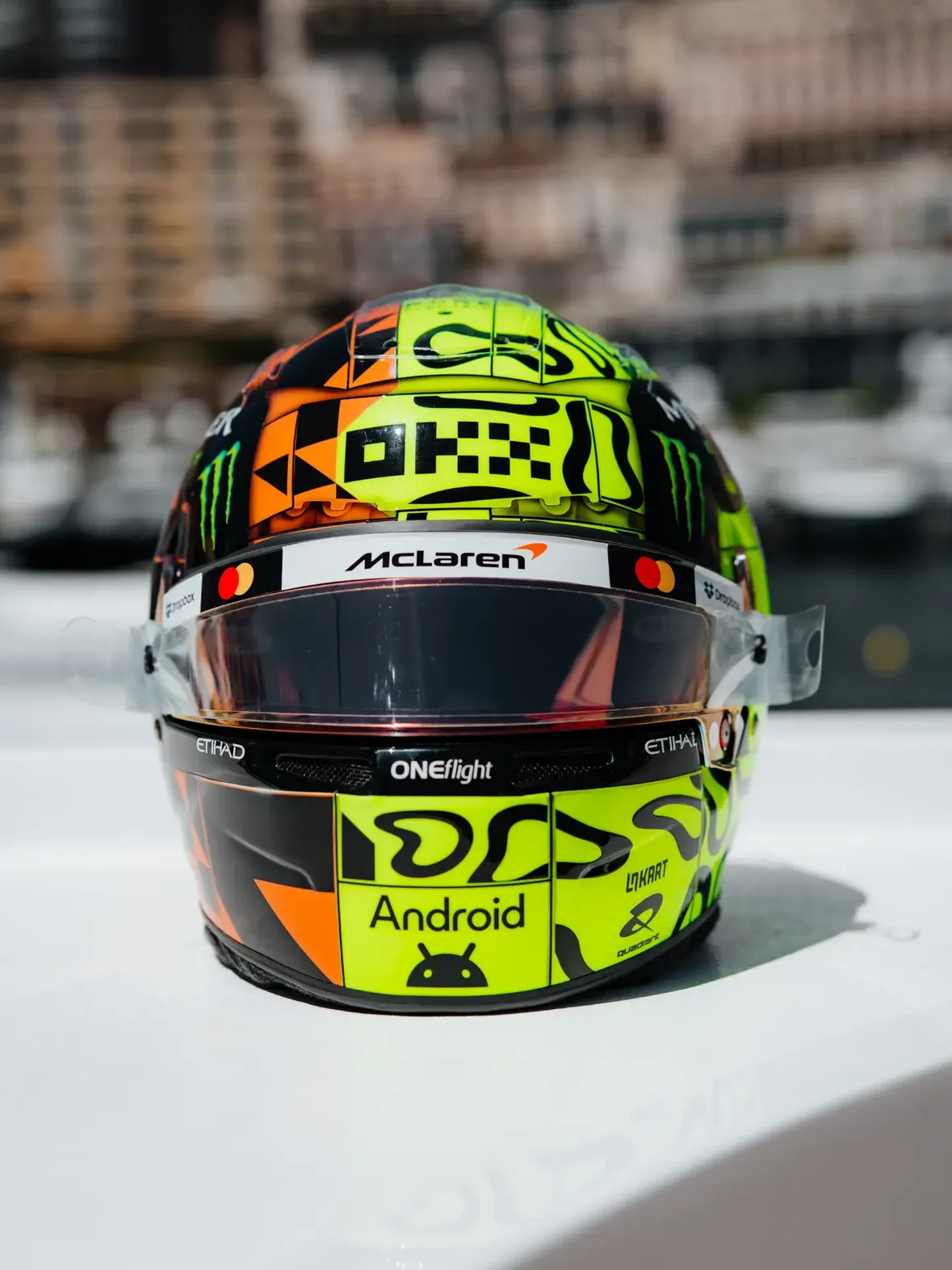 @lando coming through with the @lego blob helmet for McLaren's 1000th GP in Monaco 💎