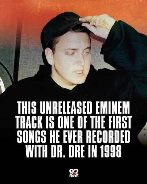 This unreleased #Eminem track is one of the first tracks he ever recorded with #DrDre 👀

“‘TIL HELL FREEZES OVER” was recorded in one of Eminem’s first sessions with Dr. Dre. The track was originally scheduled to be on “The Slim Shady LP,” but was cut from the final track list. 

Eminem and Dr. Dre recorded this track in Eminem’s first ever recording session along with “Ghost Stories” and “My Name Is.”

How’s it sounding? 🤔 

#92Bricks