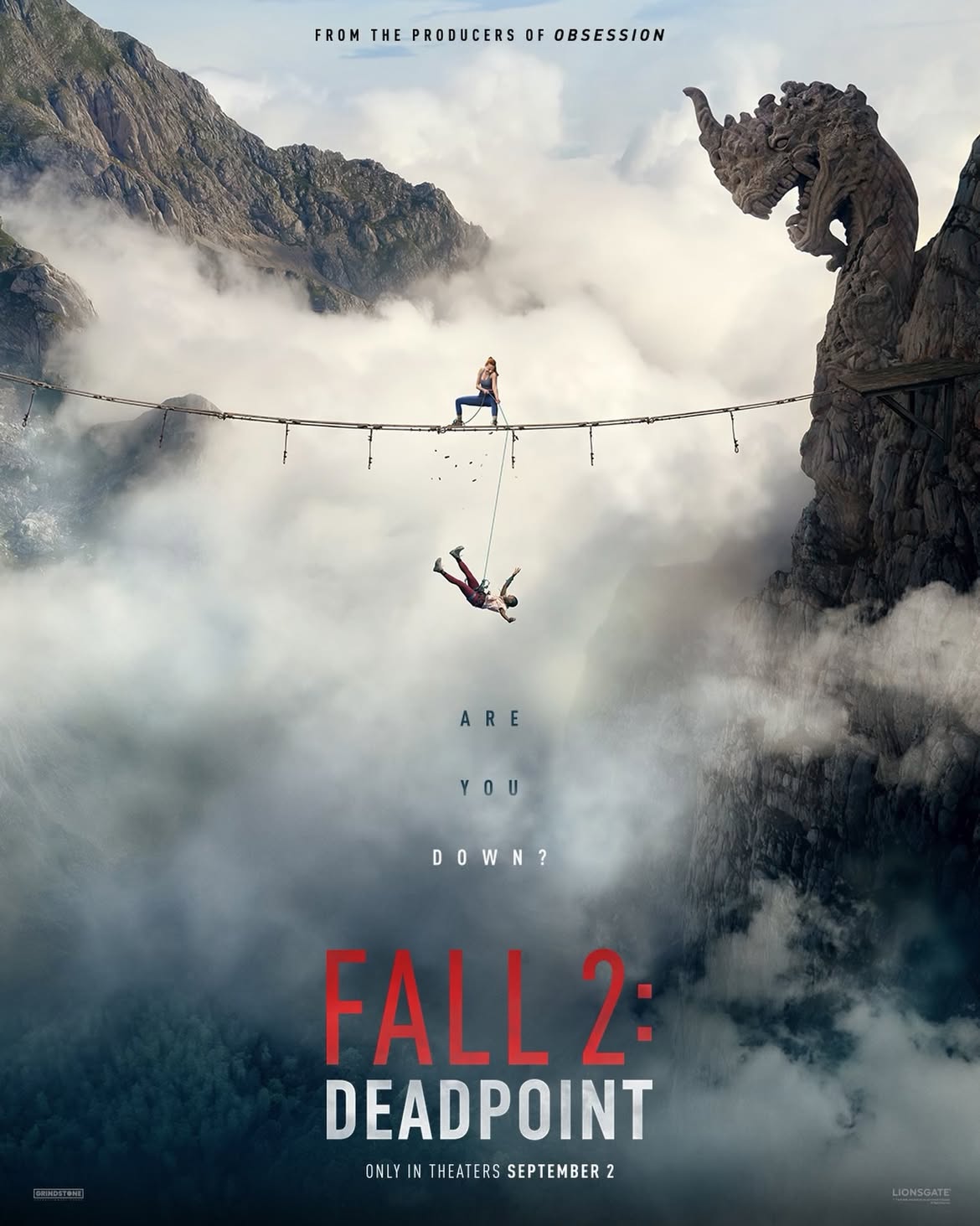 Trailer drops tomorrow. FALL 2: DEADPOINT - only in theaters September 2. #FallMovie