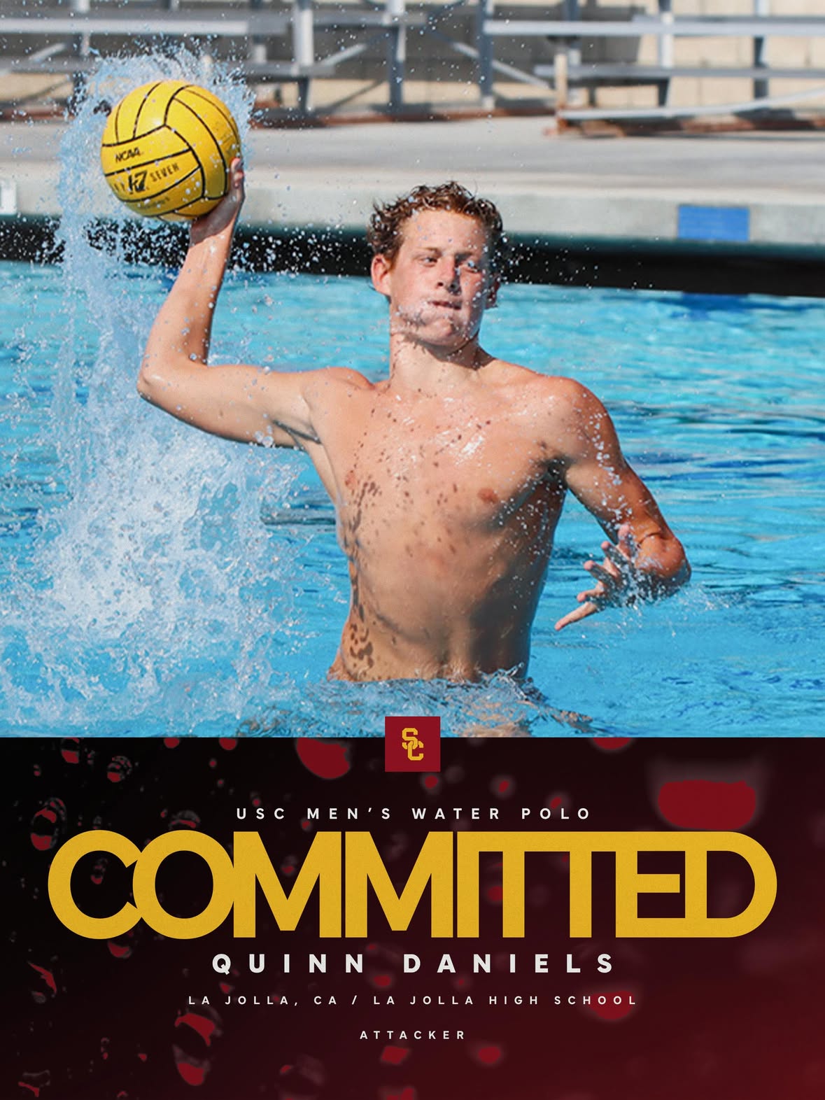 I am stoked to announce my commitment to continue my athletic and academic career at the University of Southern California. Thank you to God, my coaches, teammates, family, and friends for the support. Fight on ✌️#ftfo #committed