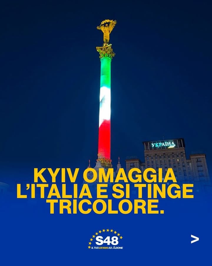 L’Ucraina ricorda gli 80 anni della Repubblica italiana mentre è sotto attacco dei russi. Onore a voi e grazie.
