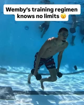 Wemby doing breath and strength training in summer 2025, now going to the NBA Finals in 2026 🔥

(via @h2o.fitness)