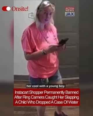 An Instacart shopper in St. Augustine, Florida is permanently off the platform after Ring camera footage caught her slapping a young child in the face for dropping a case of bottled water. The video shows the woman handing the boy the heavy case, and when he struggled to hold it and dropped it, she chased him down and slapped him so hard the sound echoed through the hallway. The footage was shared online by the homeowner and went viral immediately. Instacart confirmed the shopper has been permanently removed, calling the behavior “alarming and completely unacceptable.” The St. Johns County Sheriff’s Office Special Victims Unit and the Department of Children and Families are both now investigating.

📹 @ActionNewsJax