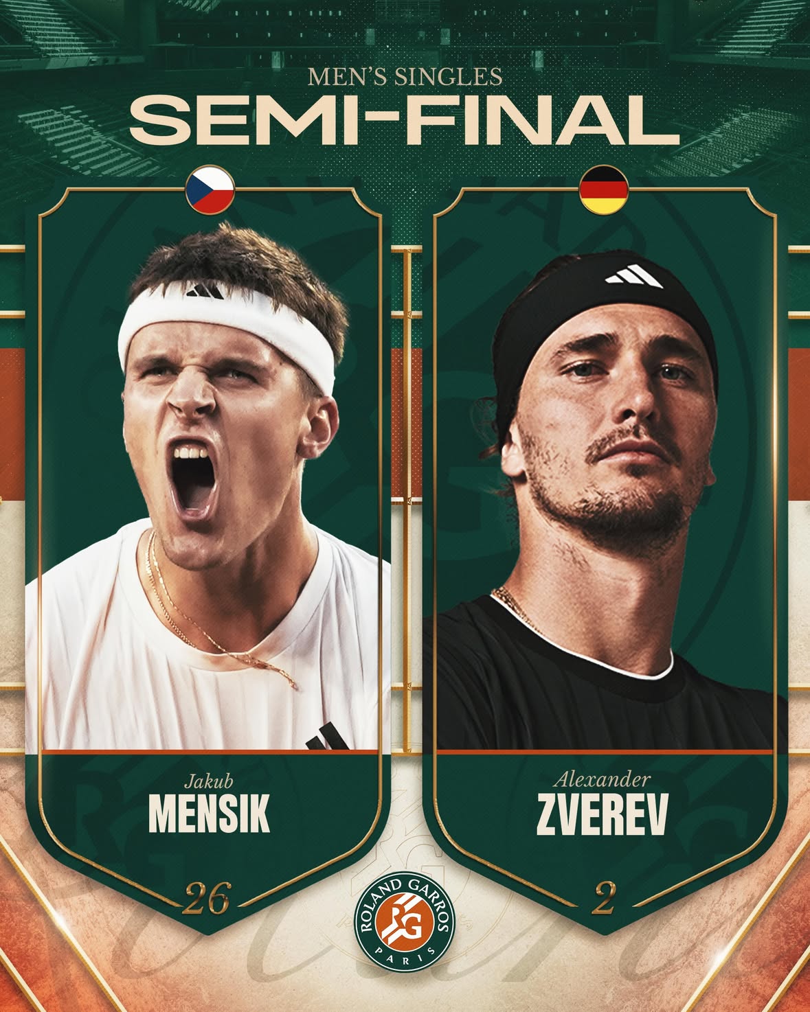 A first Grand Slam encounter and a Roland-Garros final on the line ⚡️

#RolandGarros