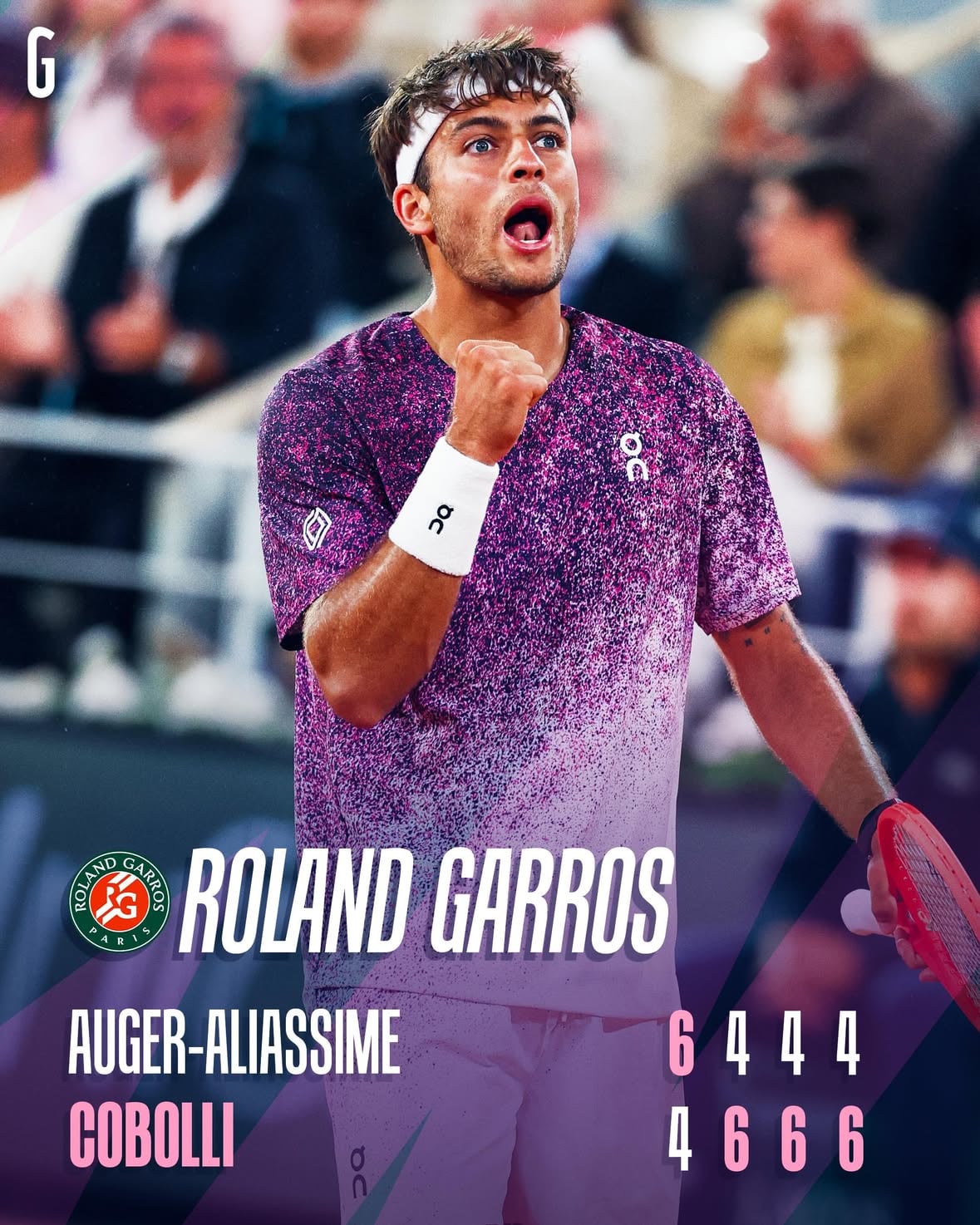 Cobolli da impazzire! Flavio supera Auger-Aliassime in quattro set e vola in semifinale. L’Italia è già sicura di vedere un azzurro in finale al Roland Garros 🥳💙🇮🇹