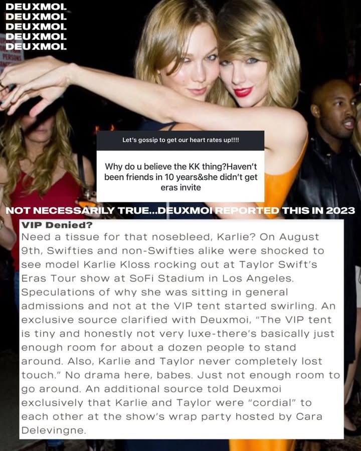 TMZ recently reported that Karlie Kloss received an invitation to Taylor Swift’s wedding. While we can’t independently confirm that claim, it wouldn’t come as a complete surprise. We previously reported that Karlie attended the Eras Tour in 2023, signaling that the former friends may have been on better terms than many fans realized.