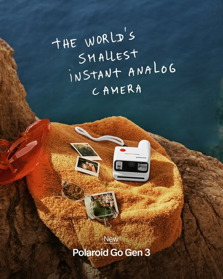 Summer is better when you’re in it. Not streaming it. The new Polaroid Go Gen 3 is the world’s smallest instant analog camera, made to Go wherever summer takes you. Grab the Go, a blanket, and Go touch grass (or sand).

#PolaroidGo