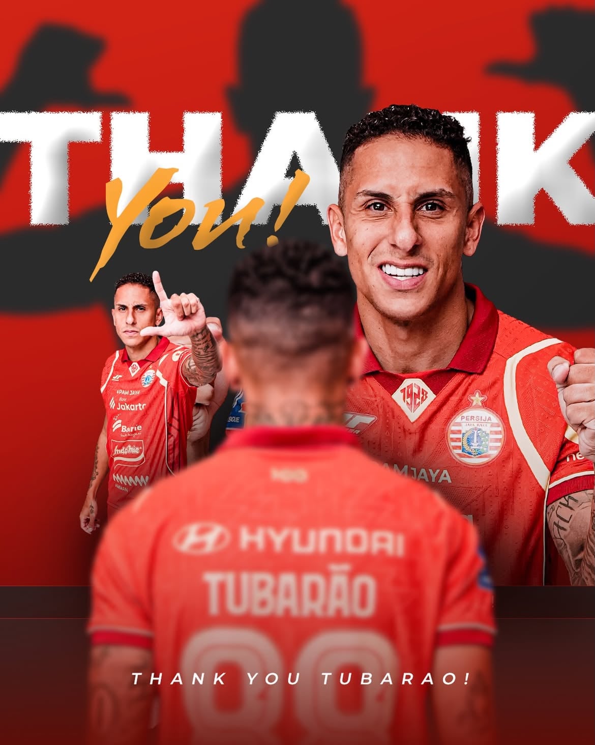 Datang dengan segudang pengalaman, pulang memberikan banyak pelajaran... 🦈👊

Berakhirnya musim 2025/2026, juga menjadi ujung cerita perjuangan Bruno Tubarão bersama Persija. Konsisten menempati sektor pertahanan Macan Kemayoran, menjadikannya salah satu pilihan tak tergantikan di sisi kanan.

Terima kasih atas segalanya, Tuba!

#Persija