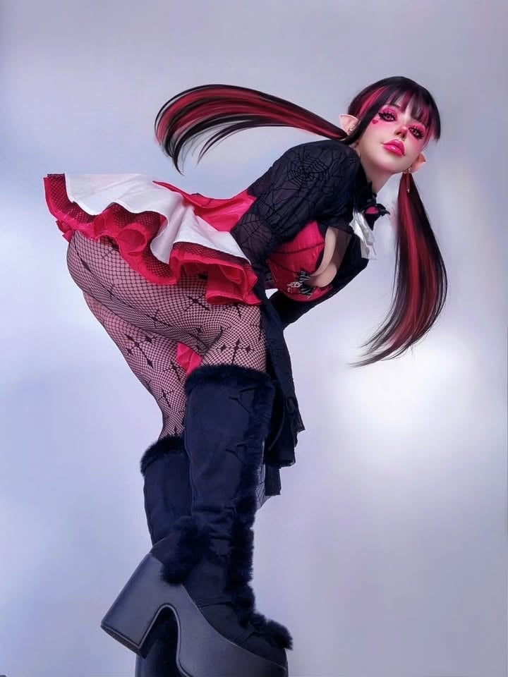 I'm back!!! I was on vacation, did you miss me? We can get back to our regular programming now that I'm well-rested!! I love Draculaura and I collect her G3 dolls, I'm obsessed!! I'm so happy with how this cosplay turned out and I even felt bad taking off the makeup after finishing 🫠

#draculaura #draculauracosplay #cosplay #cosplaygırl #monsterhighcosplay