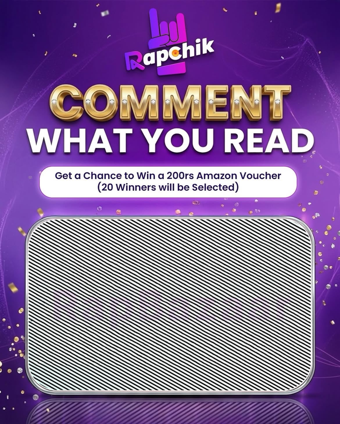 Think your eyes are sharp? 👀

Join the challenge and get a chance to become a lucky winner! 🎉

Contest Rules:
✔️Give the correct answer
✔️Follow, Like & share the post 
✔️tag 5 or more friends to join the fun!🔥
Good luck to everyone! 🎉

Or haan
Rapchik app download kro sabi games khelo, daily, weekly, monthly bahot sary amazing rewards jeeto.

#Rapchik #KheloJeetoShopKaro #FunWithRewards #GamingMasti #EntertainmentKaBoss