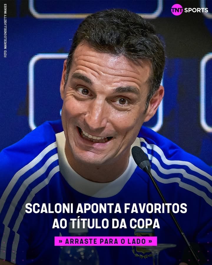 ARGENTINA E MAIS QUEM? 🇦🇷👀 Lionel Scaloni diz quais são as seleções que devem vencer a Copa do Mundo. Concorda? 🏆 #MFM #TNTSports2026
.
Crédito: Olé