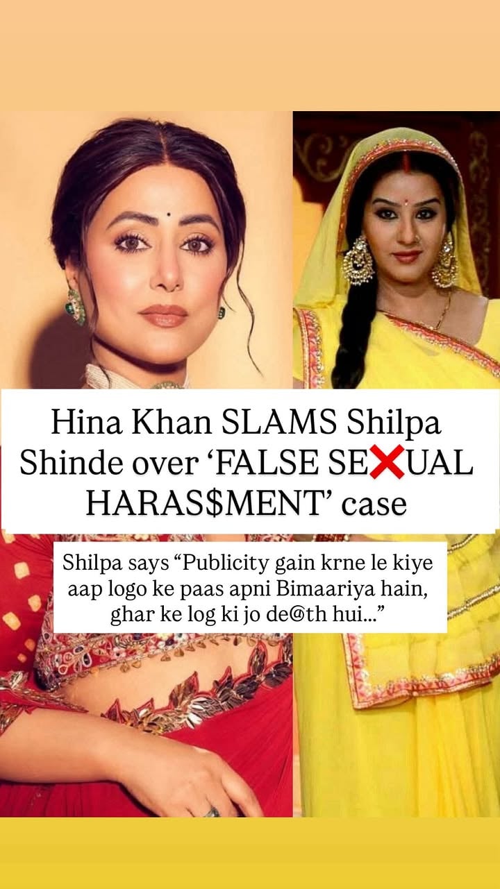 Hina Khan SLAMS Shilpa Shinde over ‘False Se❌ual Haras$ment’ case, Shilpa says “Take publicity apni bimaariyon se”!