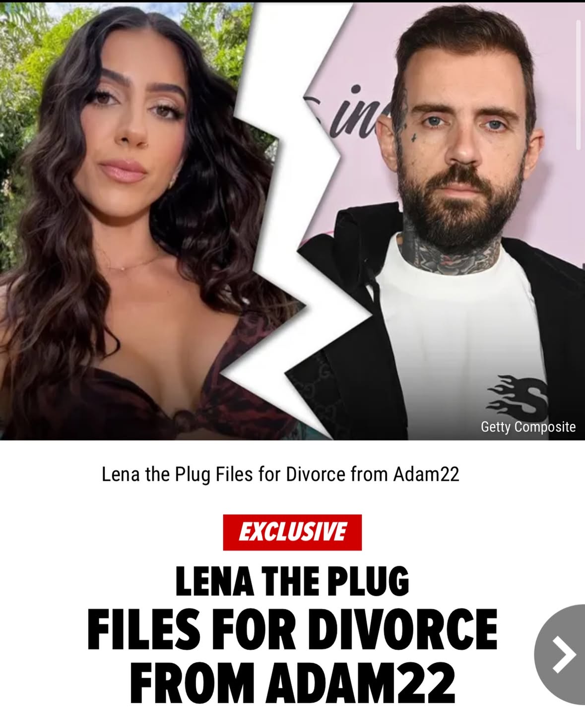 Story via tmz - Lena the Plug is pulling the plug on her marriage with Adam22 ... TMZ has learned

Lena filed the divorce docs in L.A. County without a lawyer on June 1 — which happens to be her birthday — and wants legal and physical custody of their 5-year-old daughter, according to divorce docs obtained by TMZ.

For those who don’t know, the couple has a very successful podcast and OnlyFans account, which also makes for a very unique relationship ... they shoot porn content with people outside their marriage — together and individually — and interview those people on their pod. Adam also hosts his popular NoJumper podcast without her.

That being said, in the docs, Lena says she does not have a job, and her only income is $3,000 monthly spousal support from Adam.

Of course, she’s a very successful creator on OnlyFans, but in the docs, she makes it sound like she has no control over that revenue ... saying, “I have no access to any financial resources in this marriage or actual financial information, so all amounts entered are estimates.”