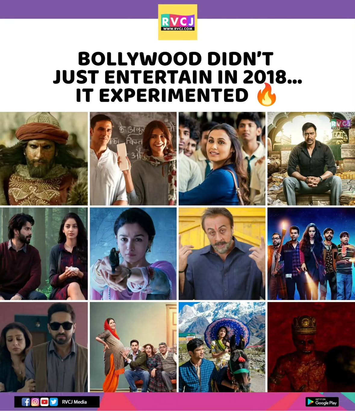 Bollywood In 2018 🔥
#rvcjinsta