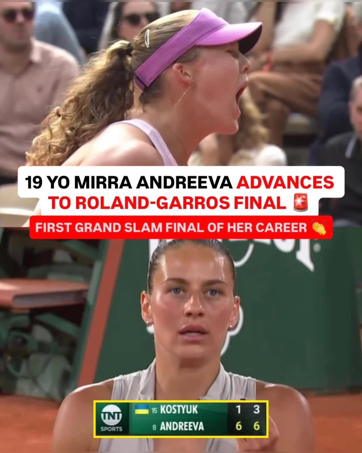 The teenager cruises past Marta Kostyuk in straight sets to advance to her first-ever major final 🔥