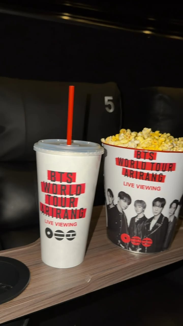 ARMY, this one’s for you! Our BTS WORLD TOUR ‘ARIRANG’ LIVE VIEWING merch is now available in theatres! 🍿
