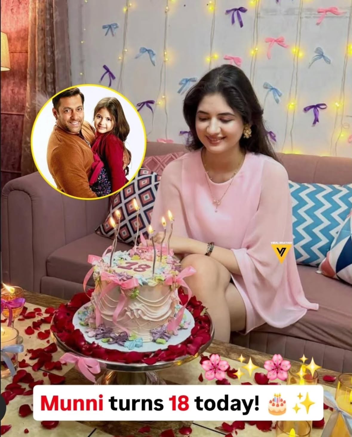 From winning hearts as Munni in Bajrangi Bhaijaan to stepping into adulthood, Harshaali Malhotra has officially turned 18! 🎂✨

Wishing Harshaali a year filled with happiness, success, and beautiful new beginnings! 💖